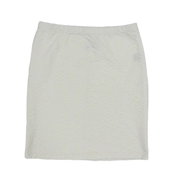 NWT J. McLaughlin Gable Jacquard Stretch Straight Skirt Womens Medium White - Picture 1 of 5